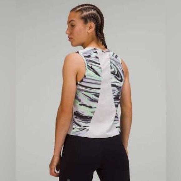 lululemon athletica Tops - LULULEMON SWIFT VENTILATED RUNNING TANK, PAINT MULTI, size 12